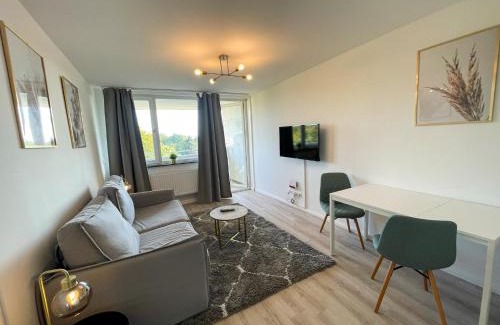 Mittelfeld Apartment | Messe-Apartment für 5 Gäste mit Balkon und Lift