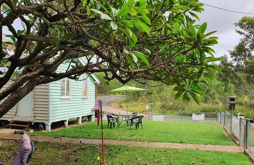 Mount Morgan Bed & Breakfast | Meyenburg Double bed Tent, Mt Morgan, Qld with shared bath/kitchen