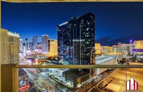 Las Vegas Condo | MGM Signature-25-805 Balcony Strip Sphere F1 Views