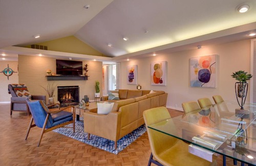 Amarillo House | Mid-Century Modern Home with Fire Pit and Gas Grill!