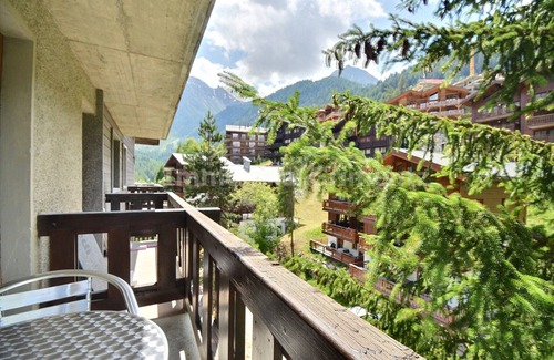 Grimentz Apartment | Middle class studio for 2 people, living room with 2 beds, kitchen area, shower-WC, balcony, fifth f