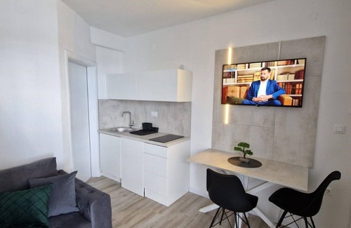Neum Apartment | Minimalist Dream Apartment - One Bedroom Apartment with Balcony and Side Sea View 12