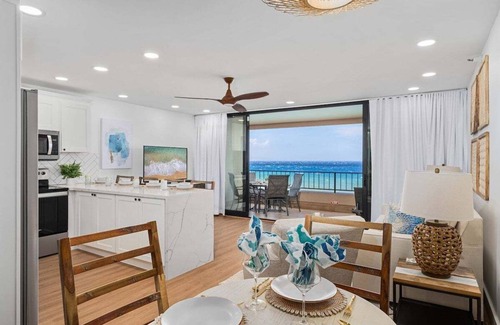 Honokowai Condo | MK 505 Remodeled OceanFront Whale Watching