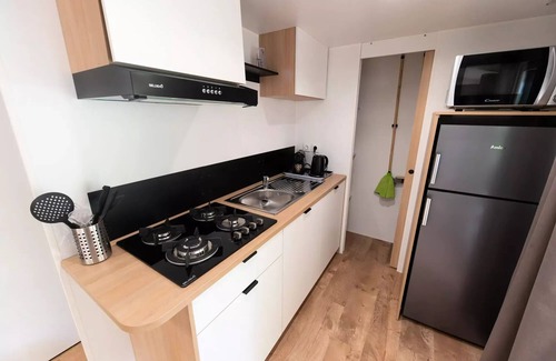 Die House | Mobil-home Premium Trendy 28m2 in der Nähe von Fluss- 2 Schlafzimmer + überdachte Terrasse - 4 Personen