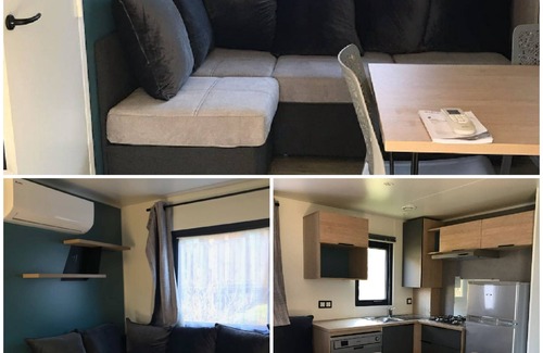 Clermont-l'Herault House | Mobile home 3 bedrooms plus covered terrace in a 4* Lac du Salagou campsite