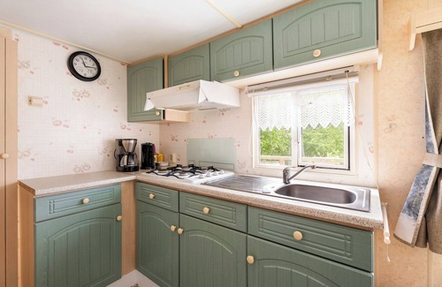 Pluduno RV Rental | Mobile Home 'Mobilhome Capacity 2 to 4 People' with Shared Pool and Private Terrace