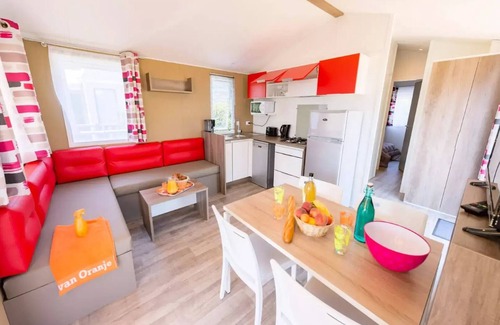 Asserac House | Mobilheim Premium Meerblick 3 Zimmer 4 Personen + TV