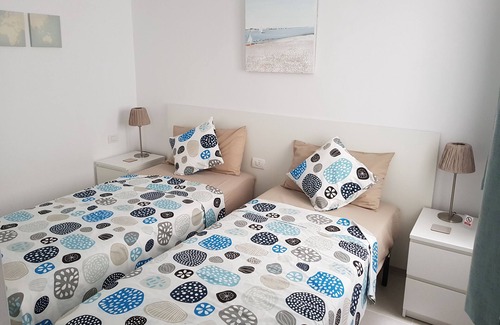 Los Gigantes Apartment | Modern 2 bed in popular Los Gigantes with private garden, terrace & sea views