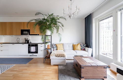 Tampere Apartment | Modern 2BR Apt with Sauna & Free Parking