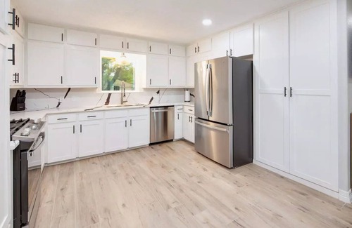 Bryan House | Modern 4BR/3BA Home, Game Room, Yard + Firepit