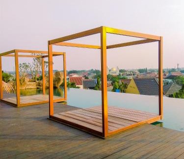 Pekayon Jaya Apartment | Modern and Spacious Studio with City View @ Grand Kamala Lagoon Apartment By Travelio