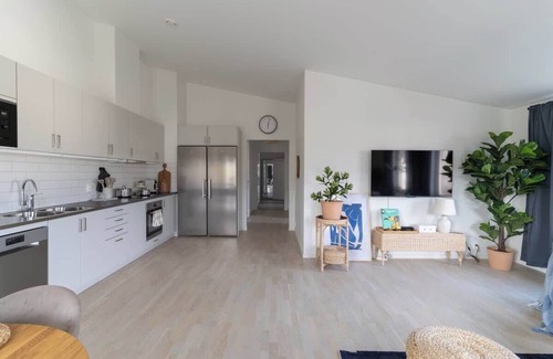 Bastad Condo | Modern Beachy Home with Terrace Charm First Floor