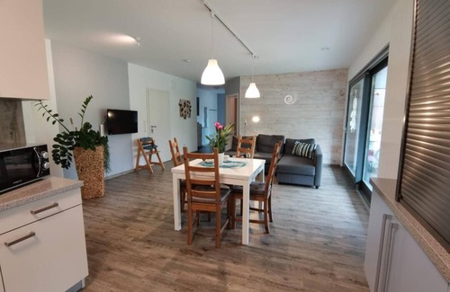 Bischofsheim an der Rhon Apartment | Modern, exclusive vacation apartment in the Rhön with hot tub, unique, quiet, large