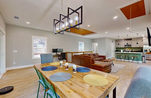 Sautee Nacoochee Cabin | Modern farm style, dog friendly cabin with game room and screened in deck