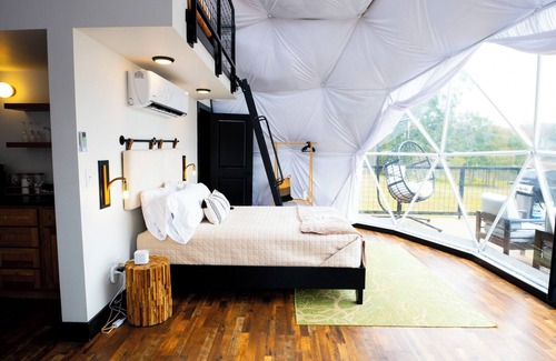 Coosa Resort | Modern Geodesic Dome: Hot Tub & Lake Views