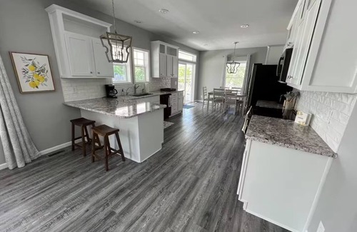 Unionville Cabin | Modern Lakehouse: Dock, Hot Tub, Firepit, Playset