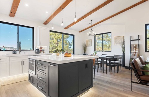 Upper Moonridge Cottage | Modern Lodge Near Lake, Village, & Snow Summit Game Room, Decks, Firepit, Views