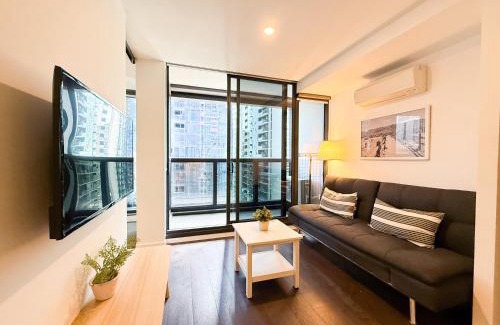 Melbourne Central Business District Apartment | Modern Luxe Chic 2BR Near Southern Cross Station