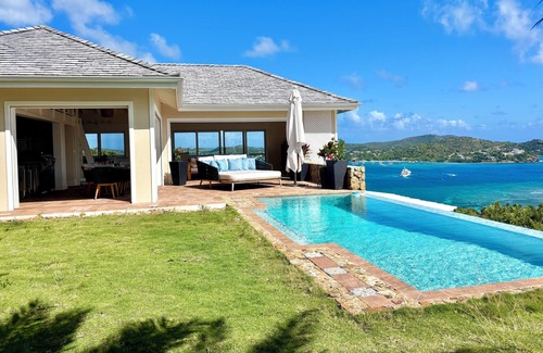 Falmouth Harbour House | Modern, luxury family home overlooking Falmouth Harbour and surrounding ocean.
