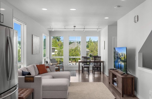 Ballard House | Modern Luxury Home with EV Garage, Office, Bike & Balcony! WFH, Family+n