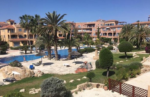 Paphos Apartment | Modern pool facing apartment in popular Limnaria Gardens