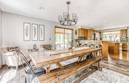 Rhododendron House | Modern, spacious getaway with private hot tub, wood fireplace, WiFi, & game room