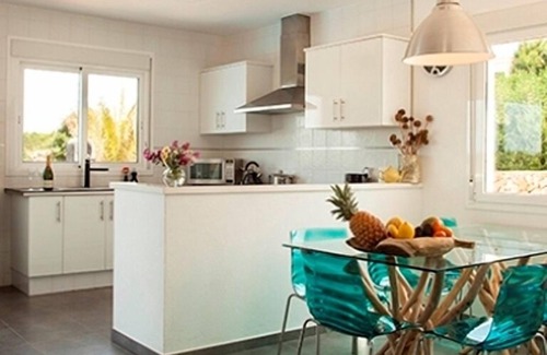 Sant Lluis Villa | Modern, spacious, private, views of olive groves and sunset from pool house