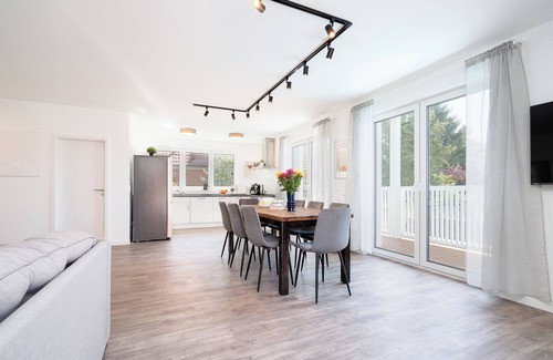 Alttechau Apartment | Modern vacation apartment with heated pool, balcony and terrace near the Baltic Sea