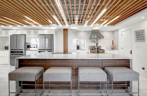 Eastern Road Villa | Modern with Private Pool and Sea Pool across from house!