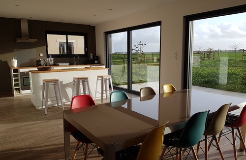 Normandy Landing Beaches House | Modern wooden house in a seaside village, landing beaches