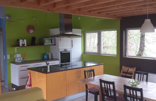 Luzech House | Modern wooden house with tree terrace and private heated pool