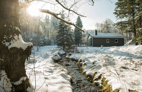 Ruhla House | Modernes Ferienhaus mit Sauna, Kamin, Fußbodenheizung, Schwimmbad