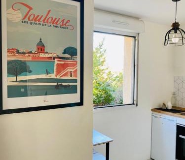Pont des Demoiselles-Montaudran-La Terrasse Apartment | Mon cocoon toulousain cosy appartement idéalement situé