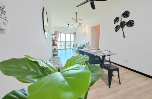 Central Seberang Perai Apartment | Monstera Meritus Homestay - Penang Butterworth Prai 1-8PAX