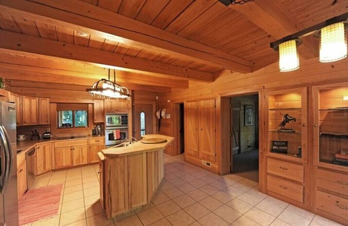 Bigfork Cabin | Montana Mountain Log-Lodge with lake views, lake access & mountain views