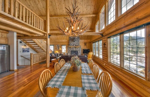 Carriage Hills Cabin | Moose Mountain Lodge - Secluded Log Home w/Beautiful Mountain Views