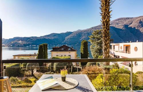 Morcote Apartment | Morcote Limone Suite mit traumhafter Seesicht