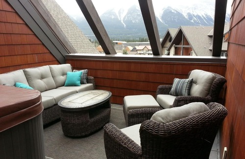 Canmore Condo | Mountain Luxury in a Penthouse Condo with Private Rooftop Hot Tub