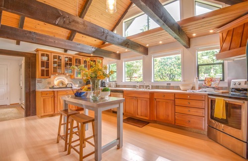 Covington House | Mountain Modern Guest Home-3 acre Lawns, Pond and Gardens