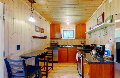 North Creek House | Mountain Top Cabin | House in Wevertown with a hot tub & a woodstove