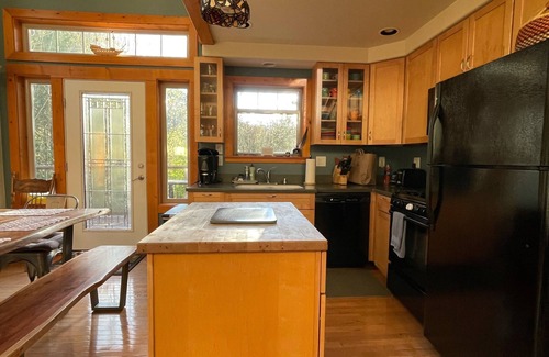 Warnick House | Mountain view, radiant floors, gas fireplace, huge fire pit, great for families!