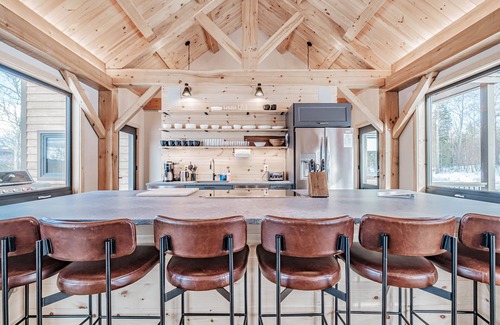 Bethel House | Mtn View, Sleeps 20, Hot Tub, Firepit, Wood Stove, Theater, Workspace, Bar, Gym