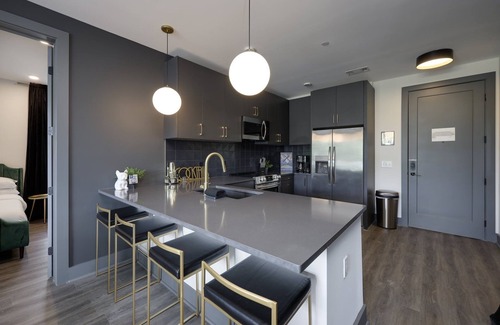 Rolling Mill Hill Apartment | MUSE 1000 sqft Private Deck! Rooftop+Gym, Grill, Elevator, Free St Pk, Walk 2 DT