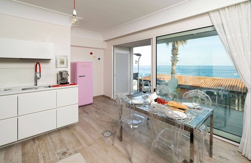 Letojanni Apartment | My Rental Homes - Casa Light Blu with a terrace and splendid sea view in Letojann