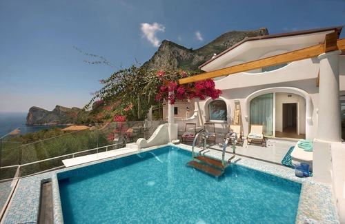 Nerano Villa | My Rental Homes - Villa delle Sirene with panoramic pool, terraces and jacuzzi