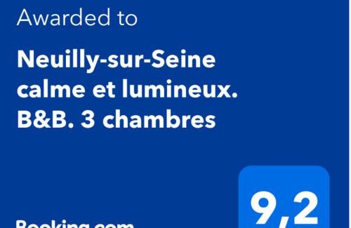 Neuilly-sur-Seine Bed & Breakfast | Neuilly-sur-Seine calme et lumineux. B&B. 3 chambres