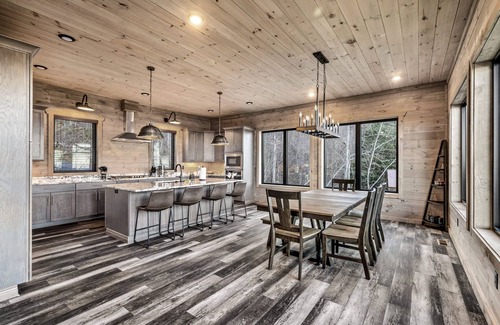 Gatlinburg - Pigeon Forge Cabin | NEW 5BD Lodge with POOL! Theater + Stunning Views!