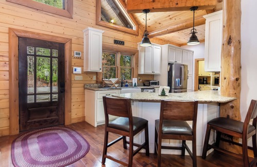 Ellijay Cabin | New! 7 bedroom creek front cabin, on 7 acres