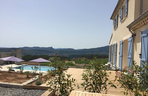 Chambonas Villa | new build villa with overflow pool and unique view