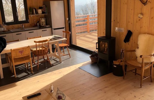 Saint-Nectaire Ski Chalet | New chalet, overlooking the castle of Murol and Sancy